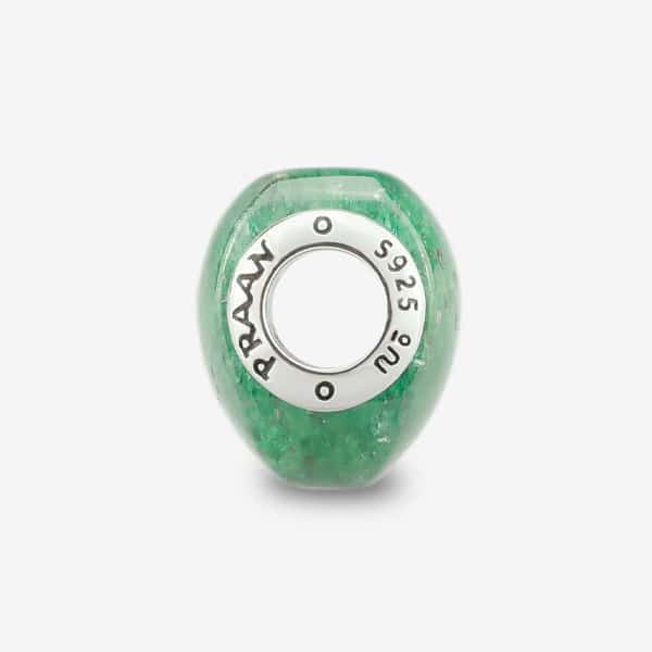 Praan Green Aventurine Heart Charm green natural-stone Bead by The Alternative Bead. Your official Praan Retailer from Germany
