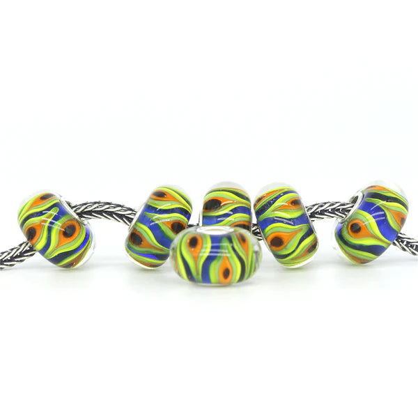 VIP-CHARMS Fire Flame Charm Bead 1 pcs (JKG19-2) blue and orange glass Charm by The Alternative Bead. Your Official VIP-CHARMS Retailer from Germany