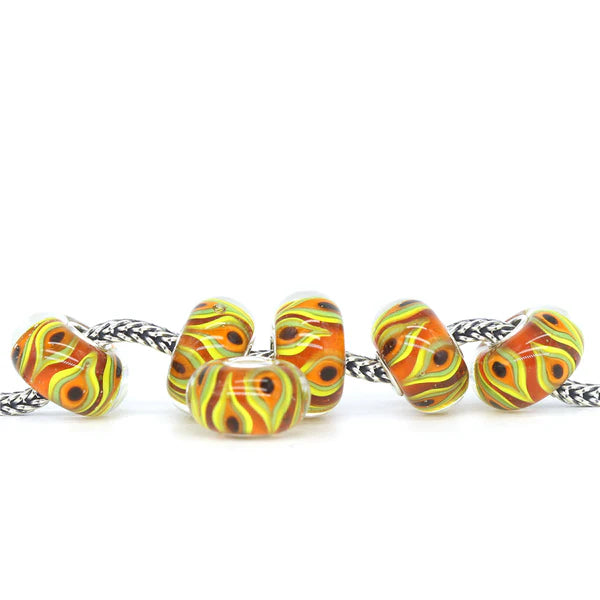 VIP-CHARMS Fire Flame Charm Bead 1 pcs (JKG19-2) blue and orange glass Charm by The Alternative Bead. Your Official VIP-CHARMS Retailer from Germany