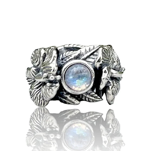 VIP-CHARMS Hibiscus Stopper Spacer Charm Bead (DG44) silver and blue glass and natural-stone and sterling-silver Stopper by The Alternative Bead. Your Official VIP-CHARMS Retailer from Germany