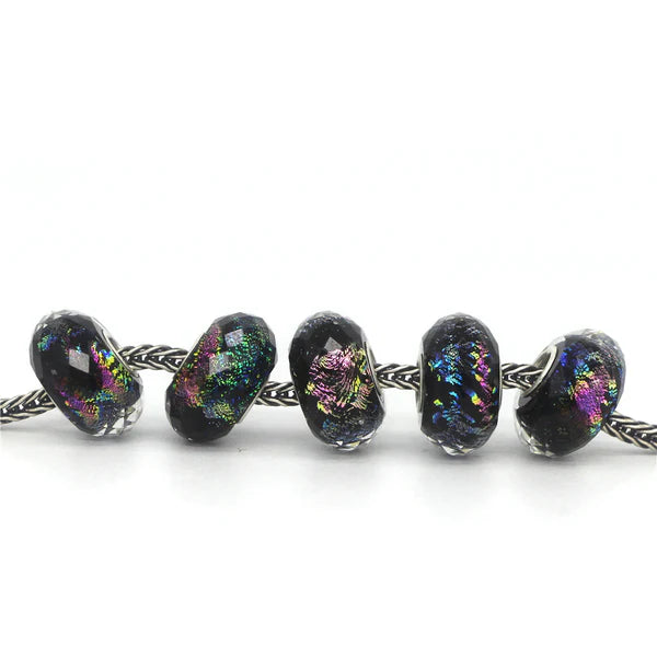 VIP-CHARMS Colorful Faceted Foil Charm 1pcs black; multicolor  Bead by The Alternative Bead. Your official VIP-CHARMS Retailer from Germany