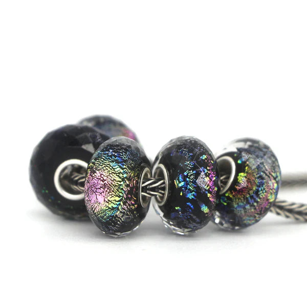 VIP-CHARMS Colorful Faceted Foil Charm 1pcs black; multicolor  Bead by The Alternative Bead. Your official VIP-CHARMS Retailer from Germany