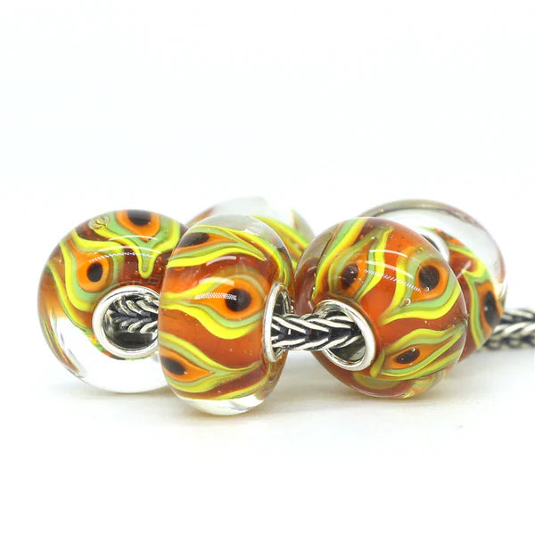 VIP-CHARMS Fire Flame Charm Bead 1 pcs (JKG19-2) blue and orange glass Charm by The Alternative Bead. Your Official VIP-CHARMS Retailer from Germany