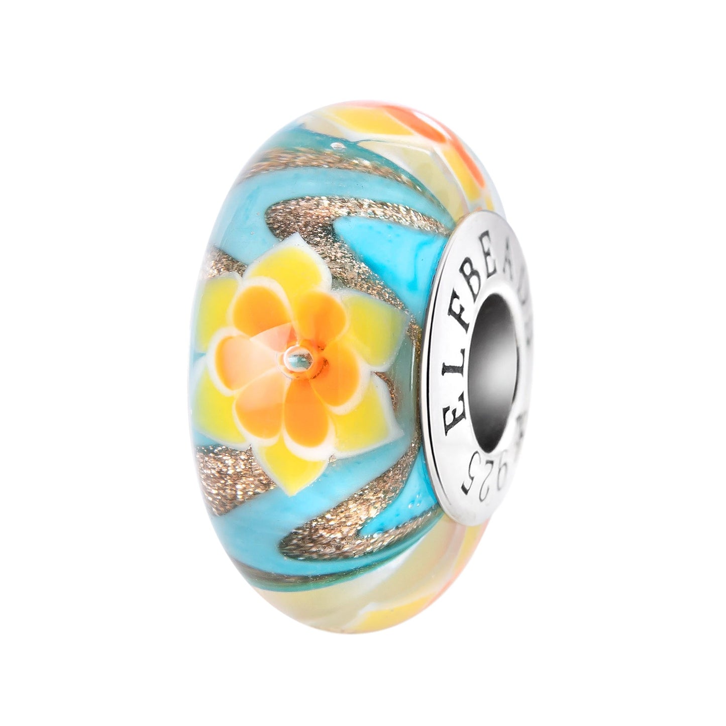 Elfbeads Heavenly Lotus Dream silver glass Bead by The Alternative Bead. Your official Elfbeads Retailer from Germany