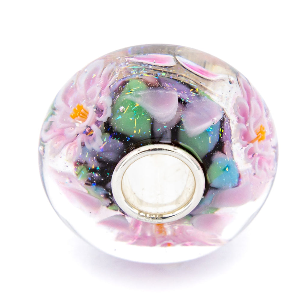 Elfbeads Heritage Flowerpainting Donut glass Bead by The Alternative Bead. Your official Elfbeads Retailer from Germany