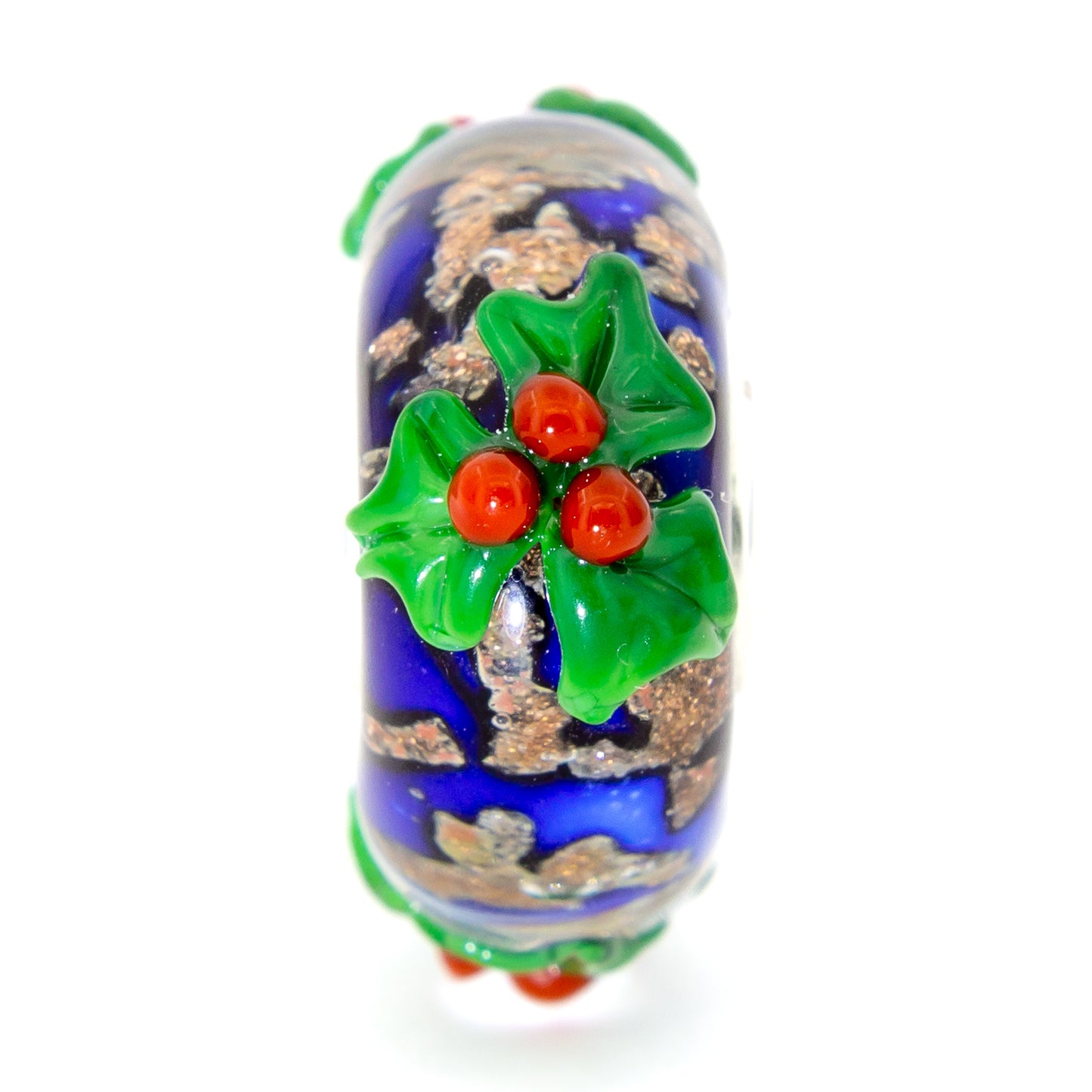 Elfbeads Holly Leaves Golddust (G211206) glass Charm - The Alternative Bead official German Retailer. Buy 4 get 5 - free DHL Shipping for all orders above 150€
