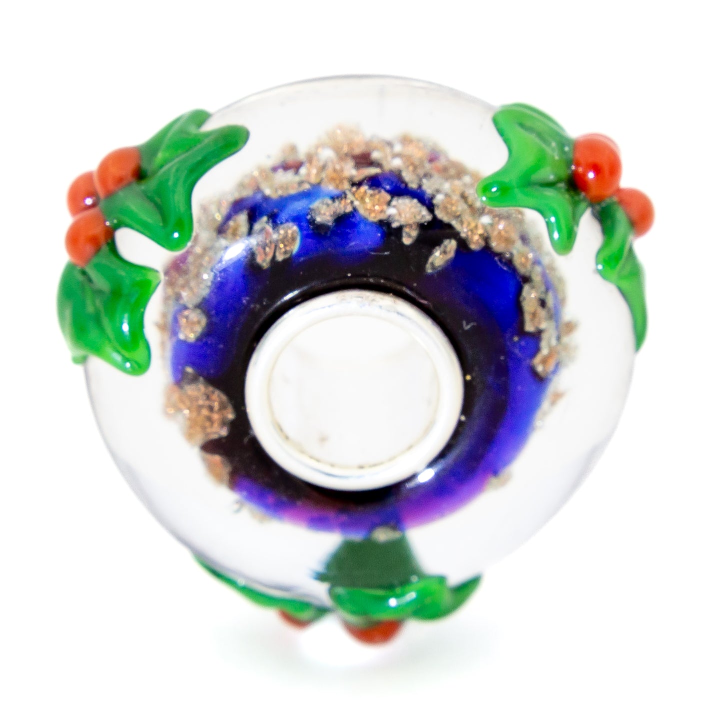 Elfbeads Holly Leaves Golddust (G211206) glass Charm - The Alternative Bead official German Retailer. Buy 4 get 5 - free DHL Shipping for all orders above 150€