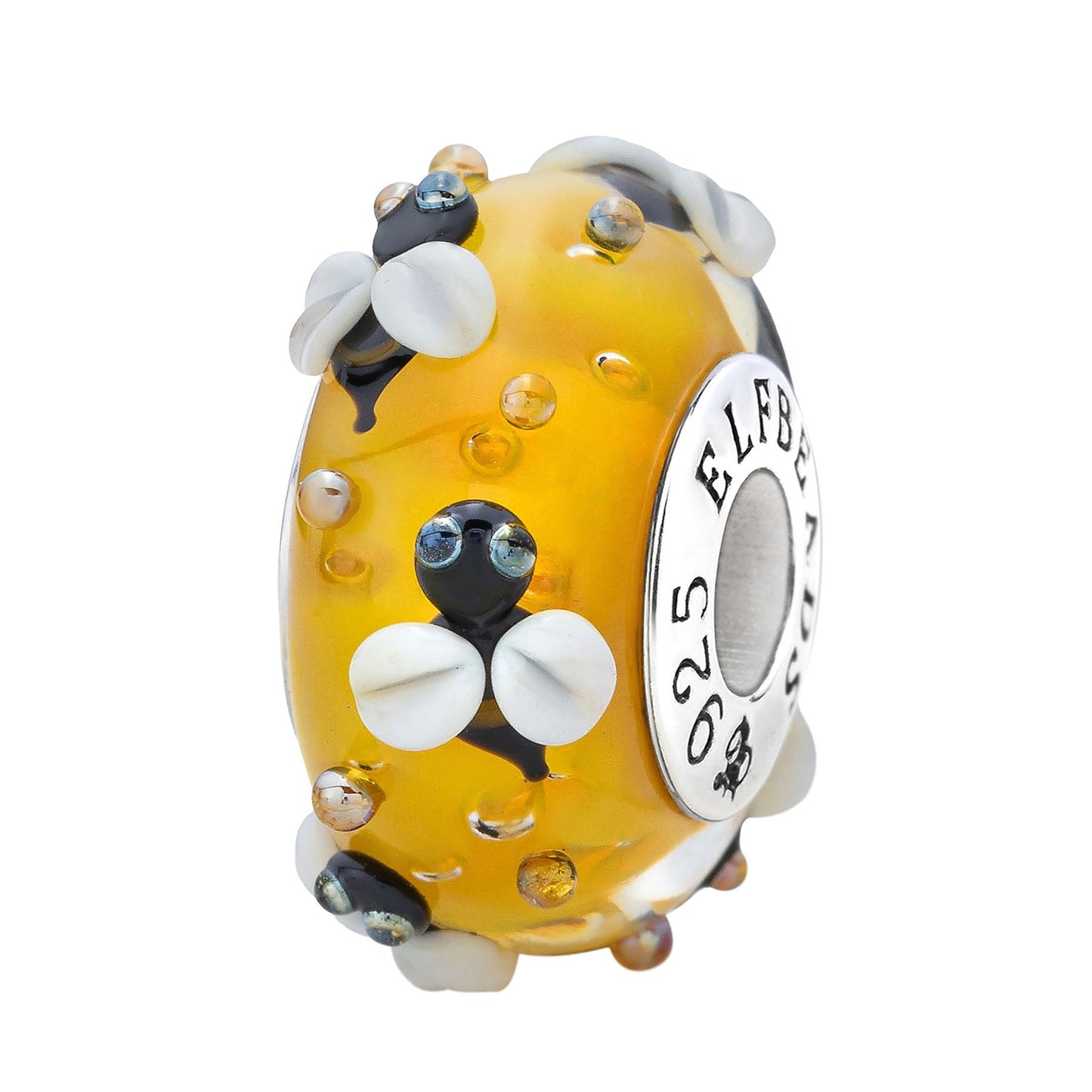 Elfbeads Honeybee Harmony yellow glass Charm - The Alternative Bead official German Retailer. Buy 4 get 5 - free DHL Shipping for all orders above 150€