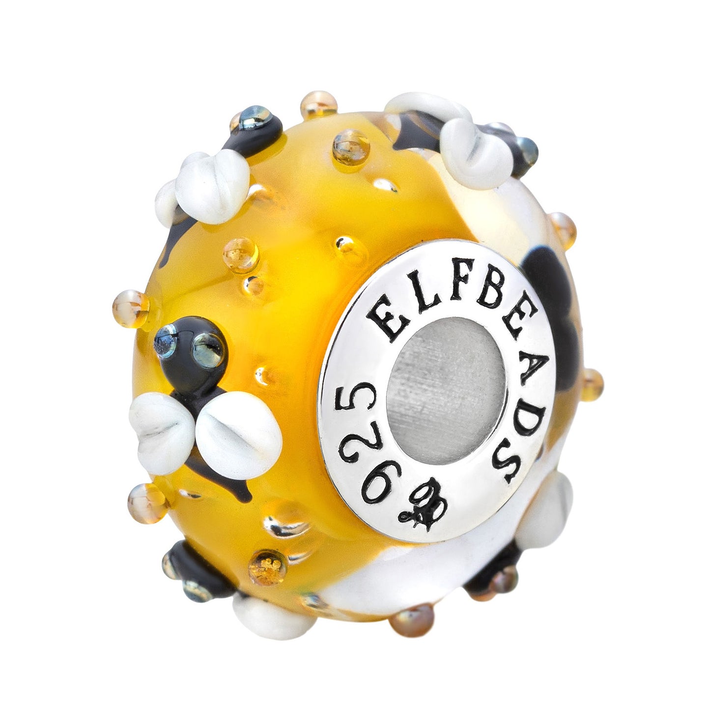 Elfbeads Honeybee Harmony yellow glass Charm - The Alternative Bead official German Retailer. Buy 4 get 5 - free DHL Shipping for all orders above 150€