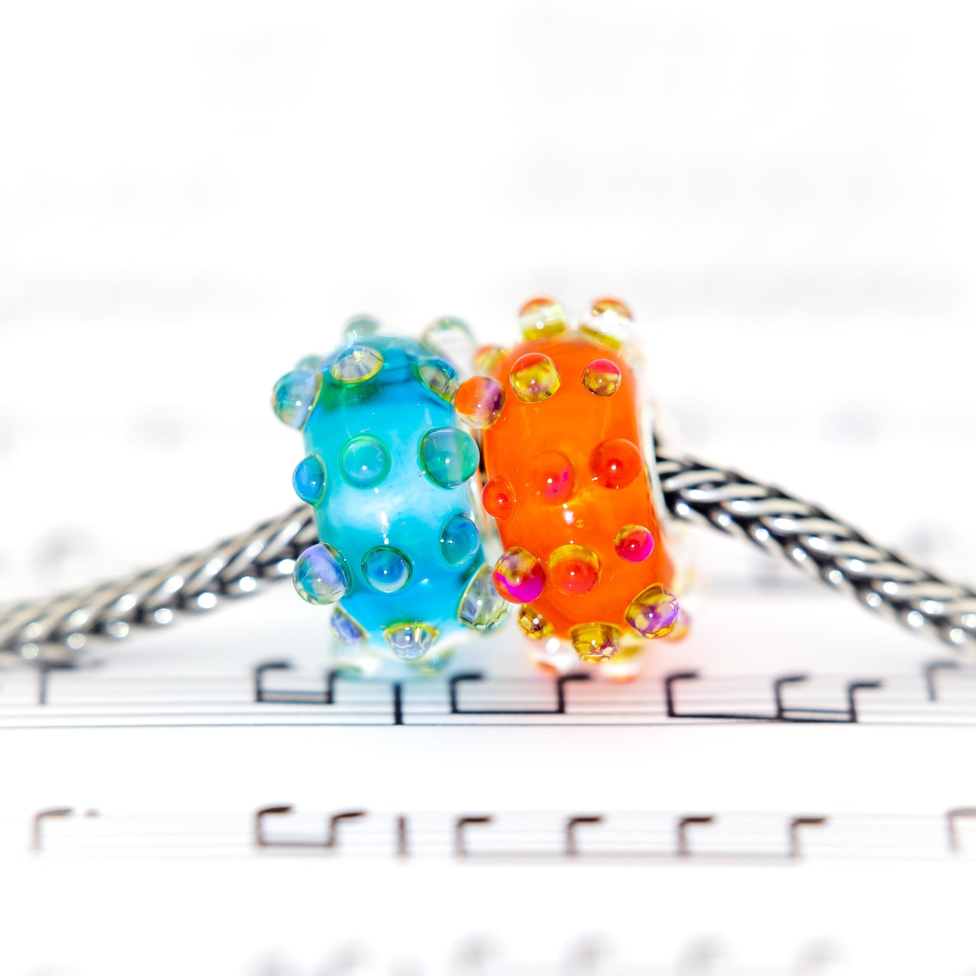 Elfbeads Sunny Orange Dewdrops  glass Bead by The Alternative Bead. Your official Elfbeads Retailer from Germany