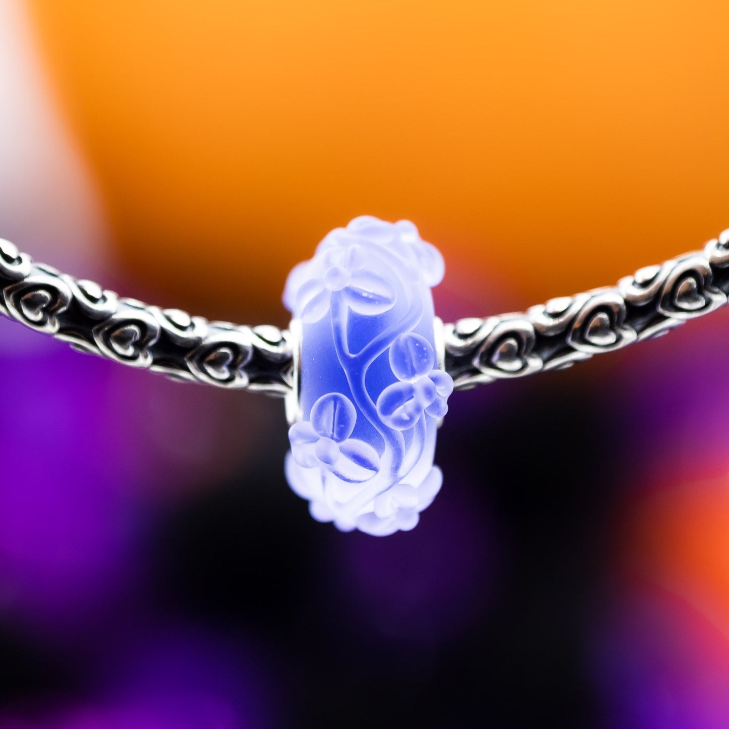Elfbeads Sky Flowertwig Frost glass Bead by The Alternative Bead. Your official Elfbeads Retailer from Germany