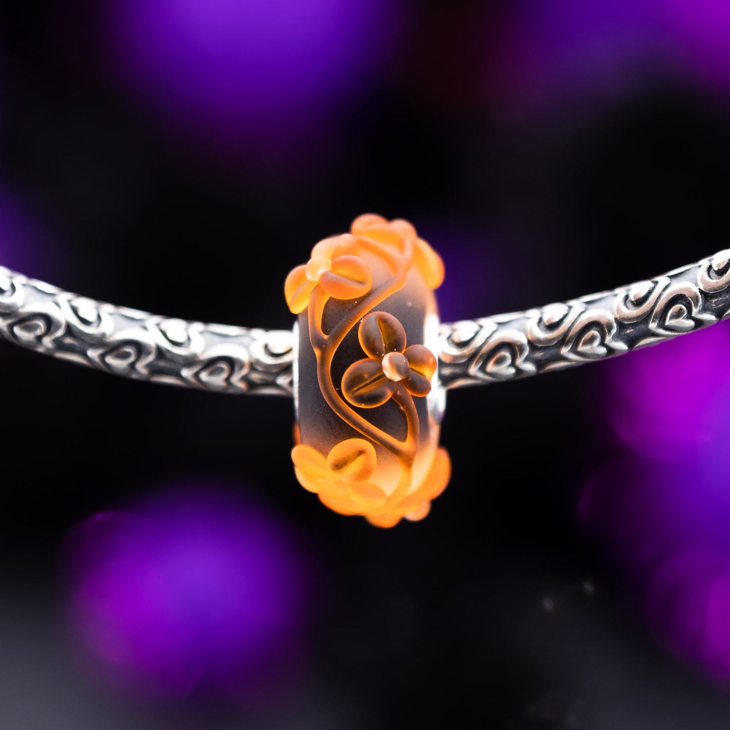 Elfbeads Pumpkin Magic Flowertwig Frost (G220924) glass Bead - The Alternative Bead official German Retailer. Buy 4 get 5 - free DHL Shipping for all orders above 150 ?