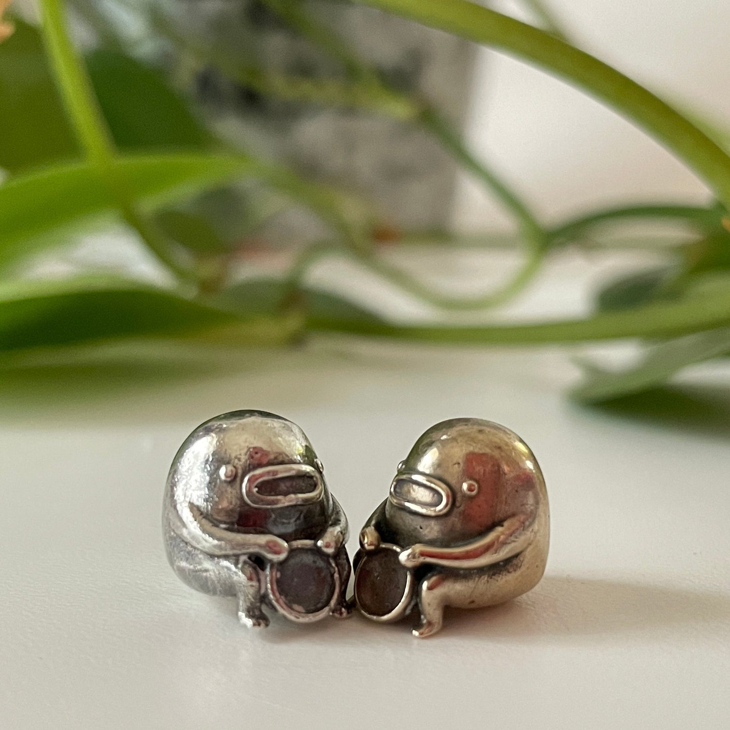 OHM Beads OCTO: Garden Guardian Sterling Silver/Bronze Statue Set sterling-silver Bead The Alternative Bead