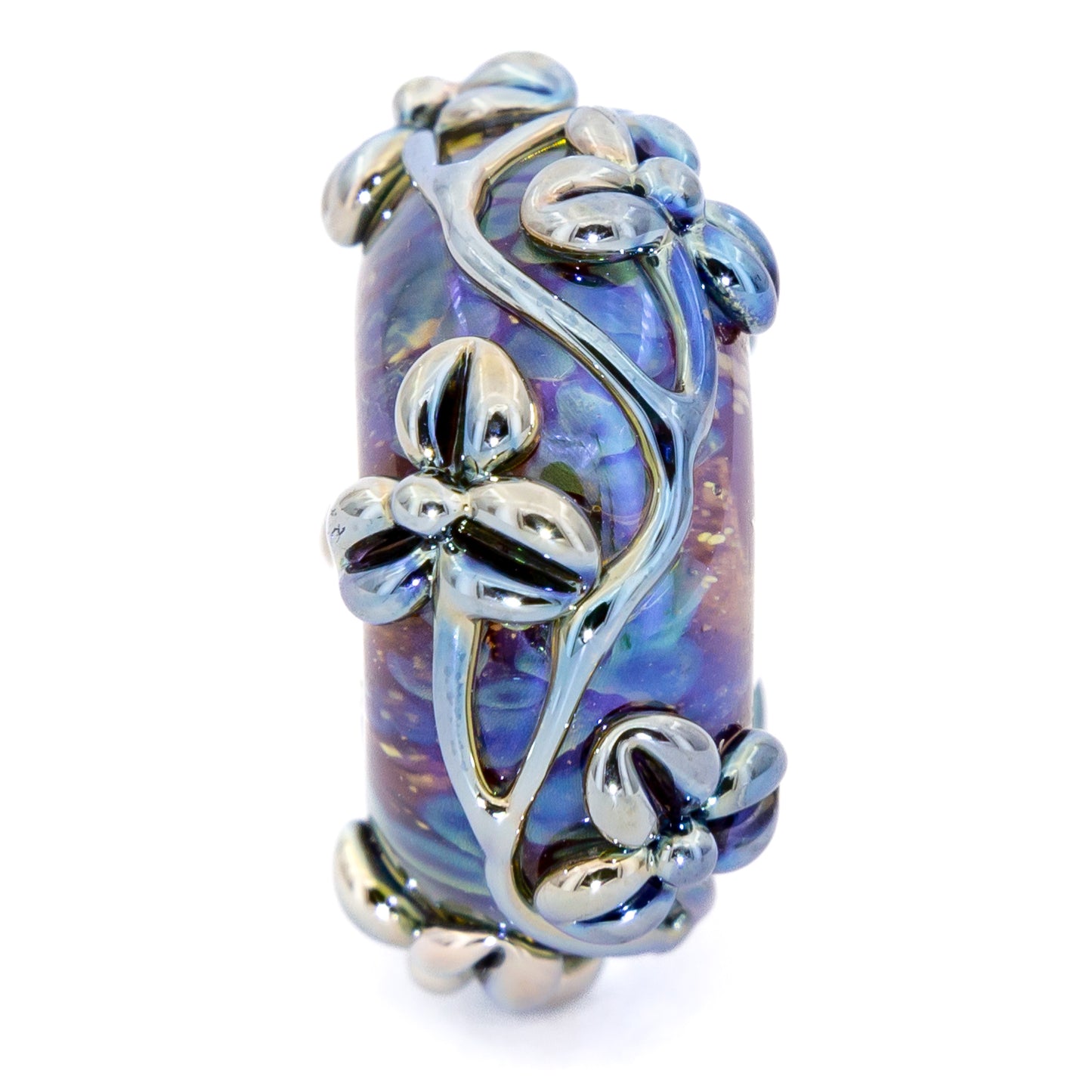 Elfbeads Icelandic Moss Flowertwig blue glass Bead by The Alternative Bead. Your official Elfbeads Retailer from Germany