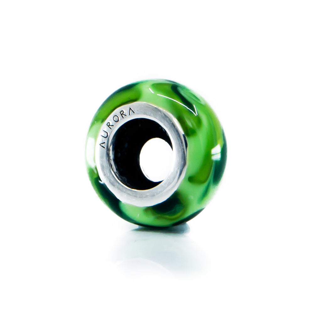 Aurora Charm Irish Meadow Special Edition Stopper silver; green sterling-silver; glass Stopper by The Alternative Bead. Your official Aurora Charm Retailer from Germany