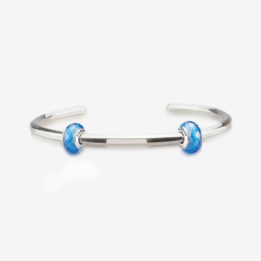 Praan Lake Blue Crystal Stopper Charms blue crystal Stopper by The Alternative Bead. Your official Praan Retailer from Germany