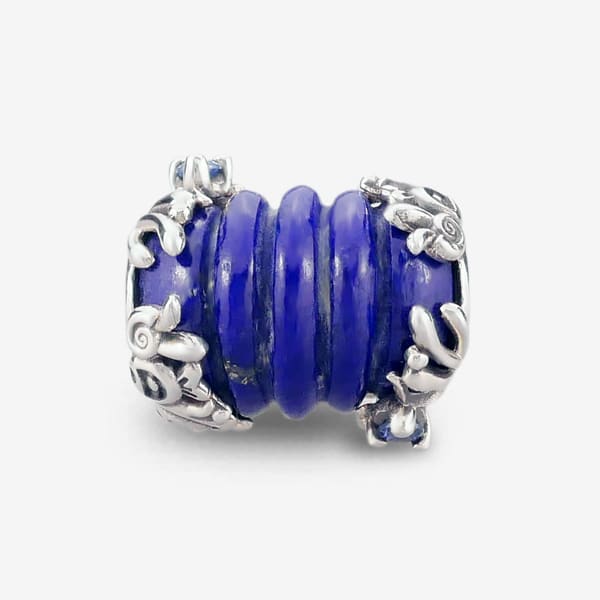 Praan Lapis Scallop Shell Charm blue natural-stone Bead by The Alternative Bead. Your official Praan Retailer from Germany