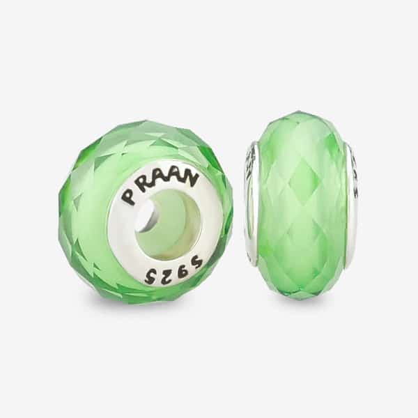 Praan Lima Emerald Green Crystal Stopper Charms green crystal Stopper by The Alternative Bead. Your official Praan Retailer from Germany