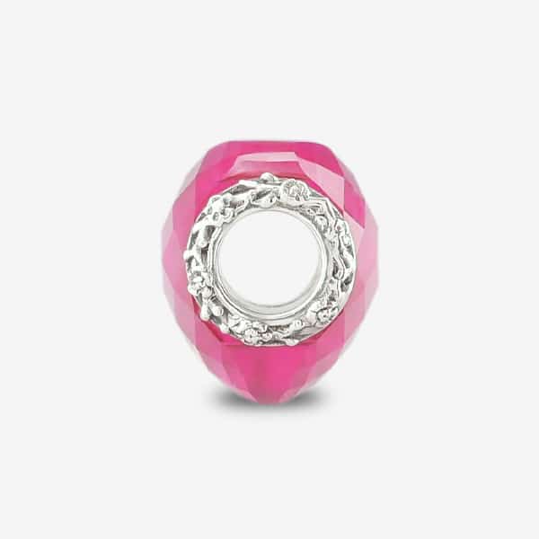 Praan Love Bug Heart Charm pink crystal Bead by The Alternative Bead. Your official Praan Retailer from Germany
