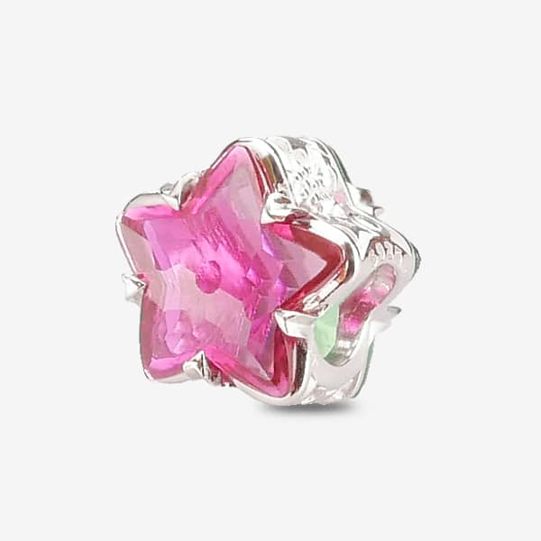 Praan Lucky Box Merry Star Crystal Charm red and green crystal Bead by The Alternative Bead. Your official Praan Retailer from Germany