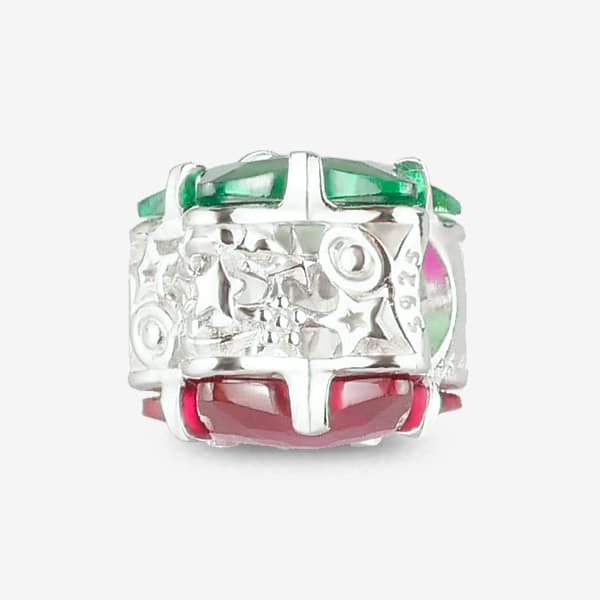 Praan Lucky Box Merry Star Crystal Charm red and green crystal Bead by The Alternative Bead. Your official Praan Retailer from Germany
