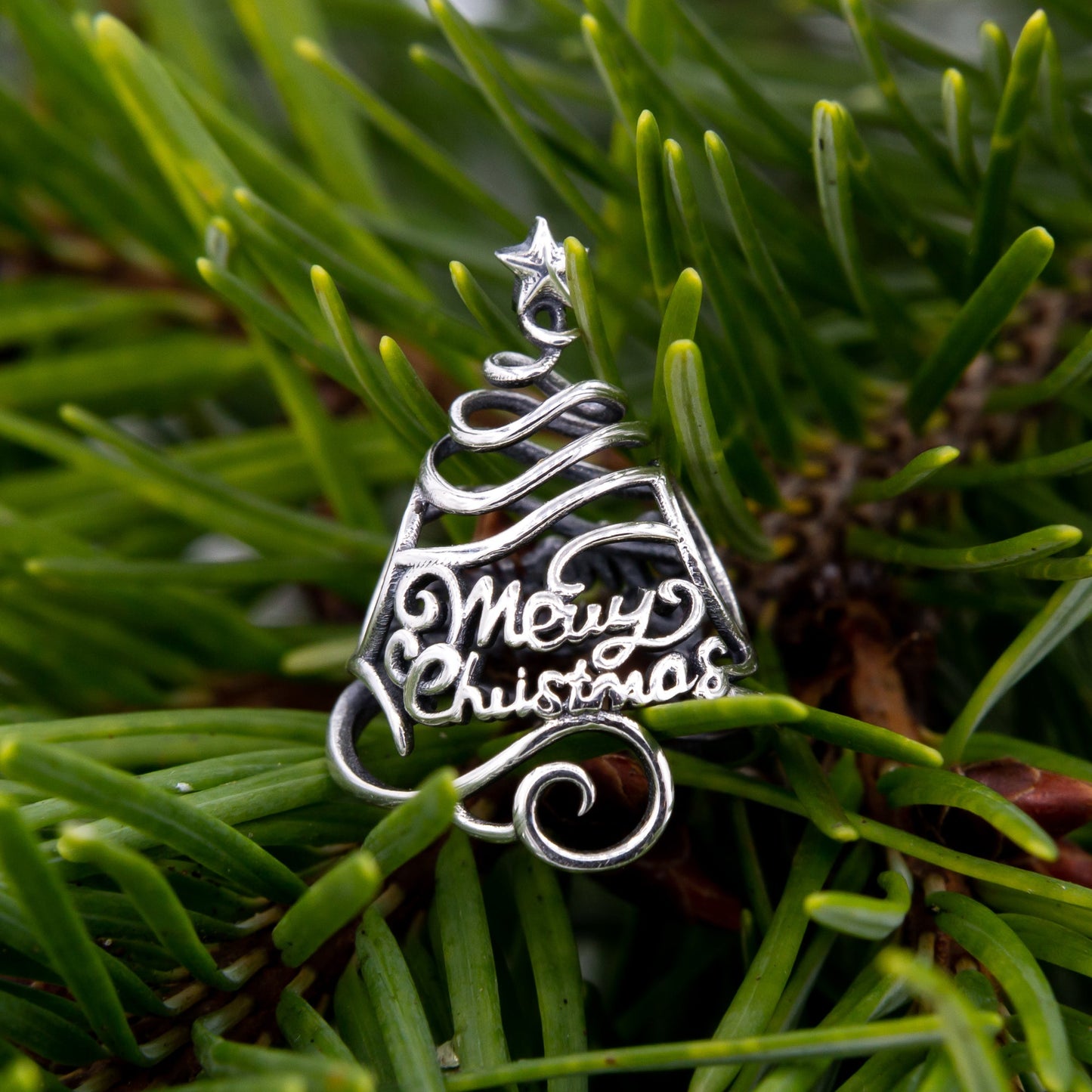 Elfbeads Merry Christmas Tree silver sterling-silver Charm - The Alternative Bead official German Retailer. Buy 4 get 5 - free DHL Shipping for all orders above 150€