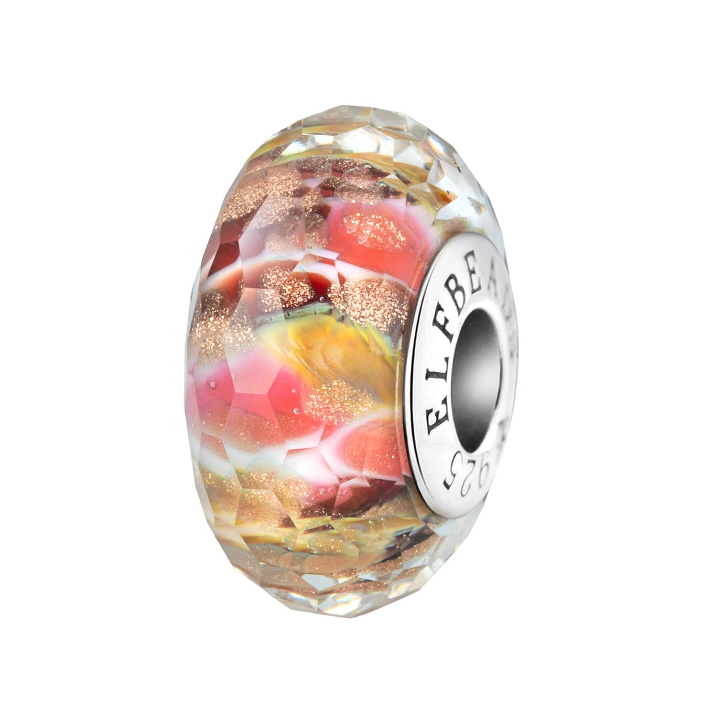 Elfbeads Merry Wonder Golddust Fractal silver; red glass Bead by The Alternative Bead. Your official Elfbeads Retailer from Germany