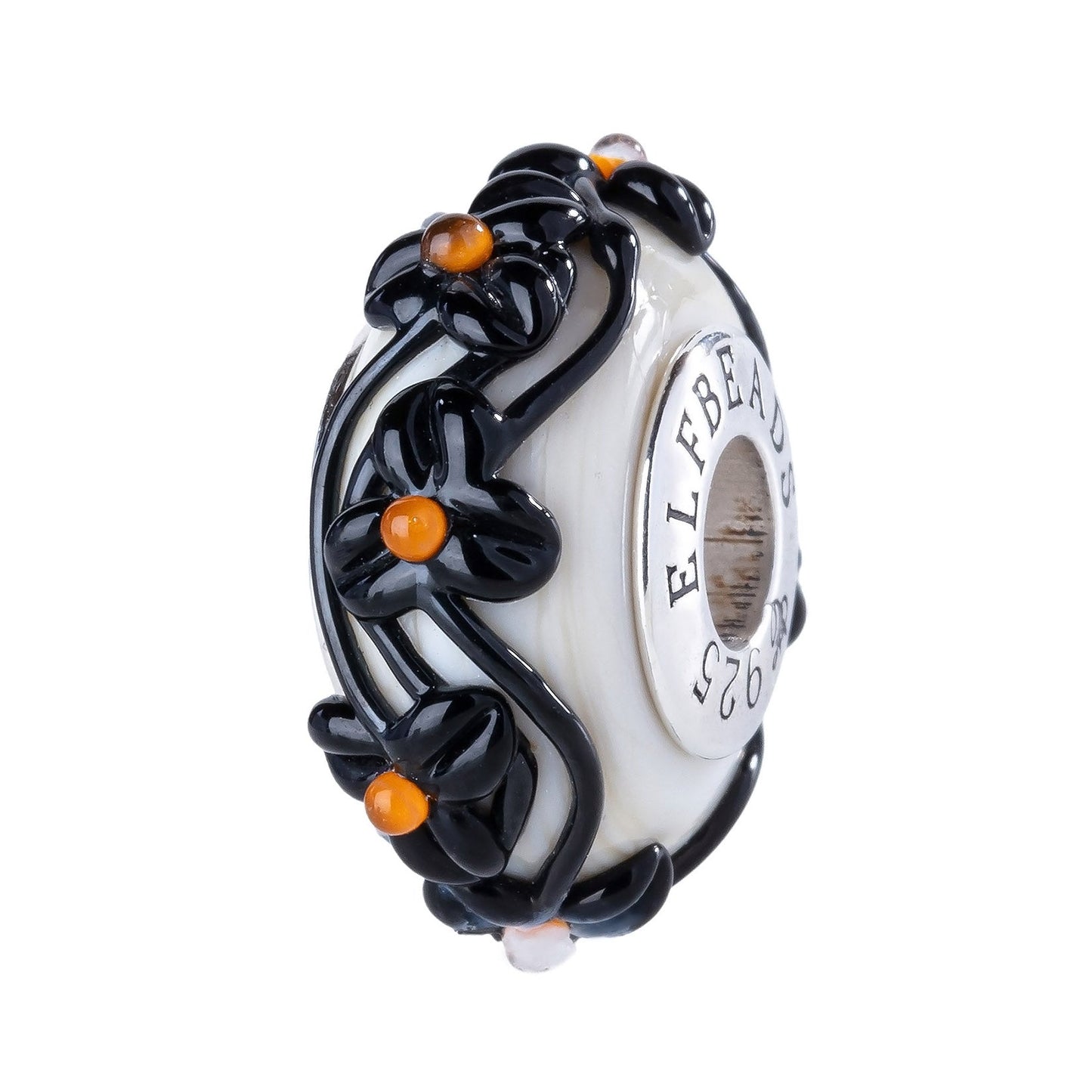 Elfbeads Midnight Lace Flowertwig glass Bead by The Alternative Bead. Your official Elfbeads Retailer from Germany