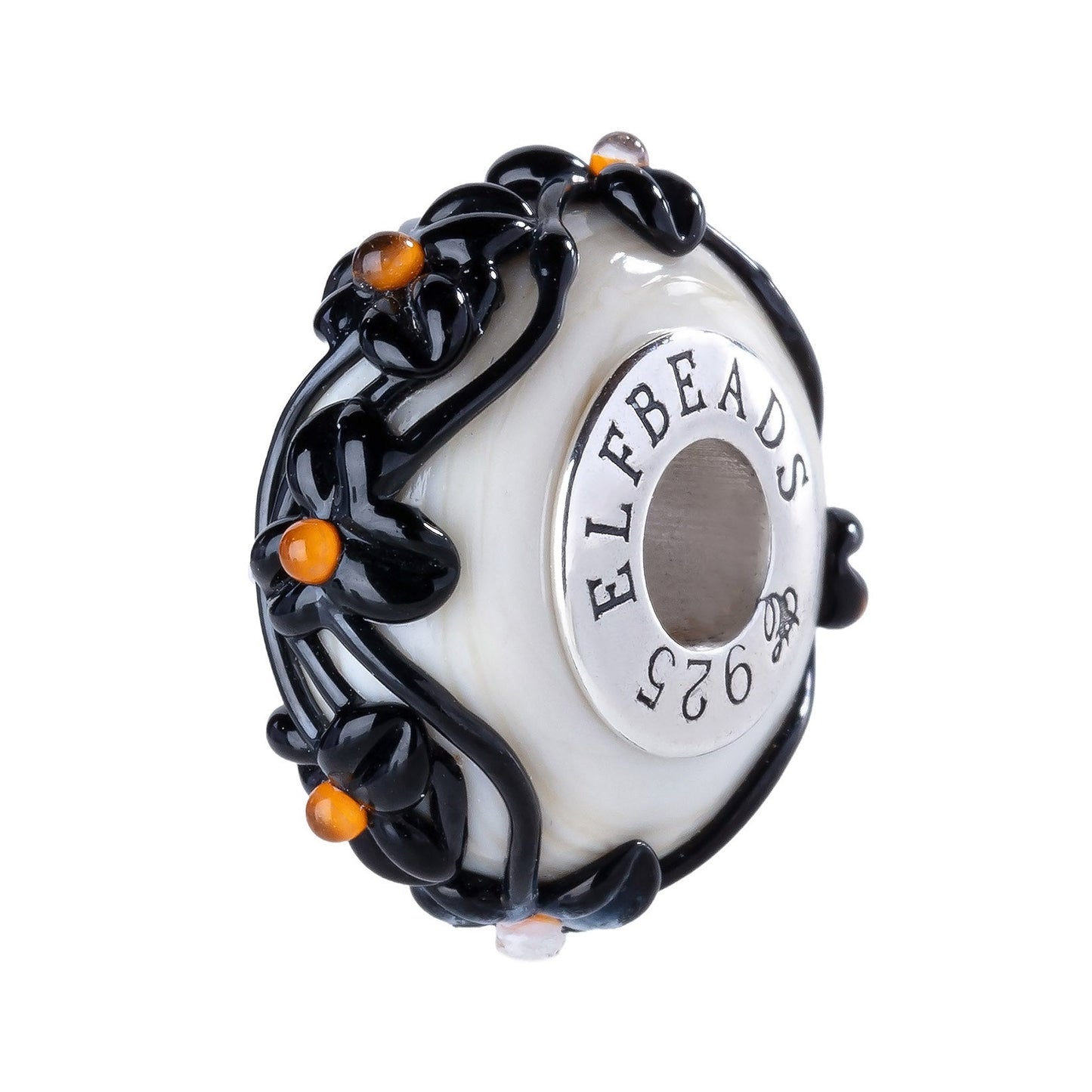 Elfbeads Midnight Lace Flowertwig glass Bead by The Alternative Bead. Your official Elfbeads Retailer from Germany
