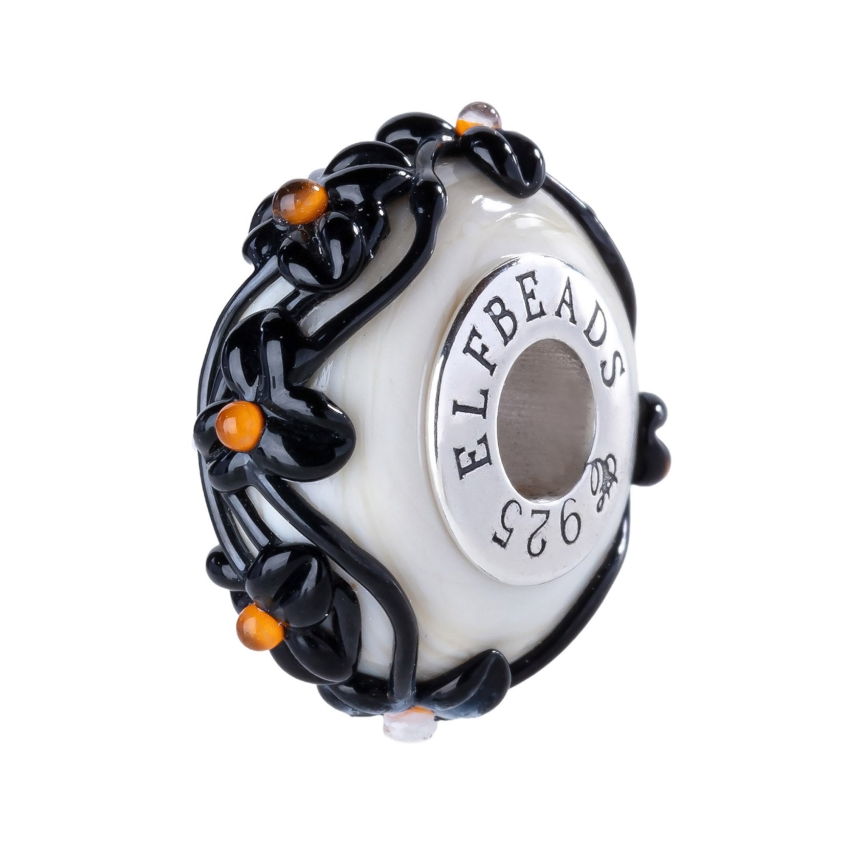 Elfbeads Midnight Lace Flowertwig  glass Bead by The Alternative Bead. Your official Elfbeads Retailer from Germany