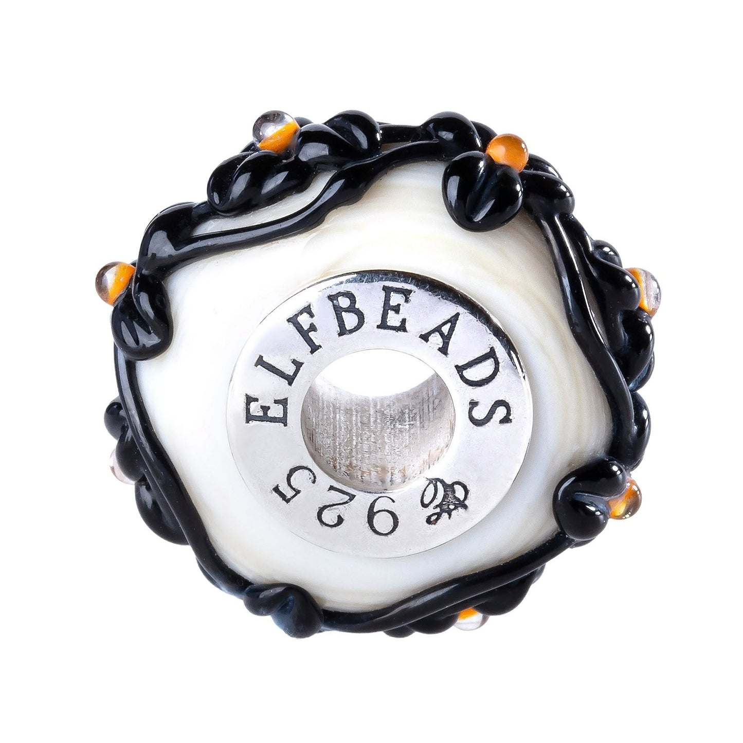 Elfbeads Midnight Lace Flowertwig glass Bead by The Alternative Bead. Your official Elfbeads Retailer from Germany