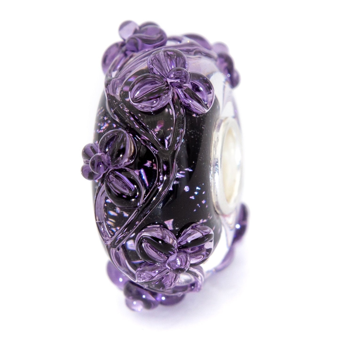 Elfbeads Midnight Mystery Flowertwig glass Bead by The Alternative Bead. Your official Elfbeads Retailer from Germany