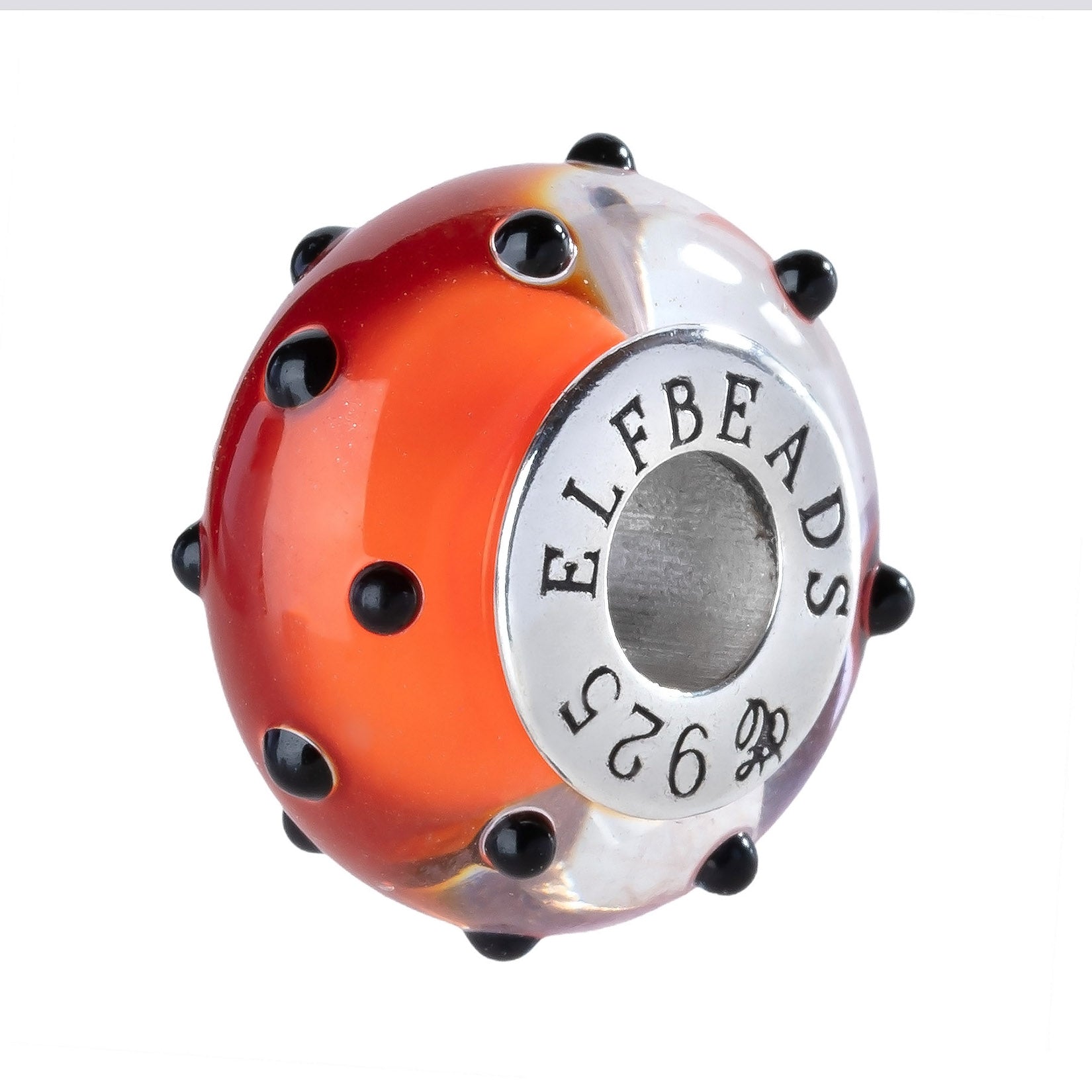 Elfbeads Midnight Polka Dot  glass Bead by The Alternative Bead. Your official Elfbeads Retailer from Germany