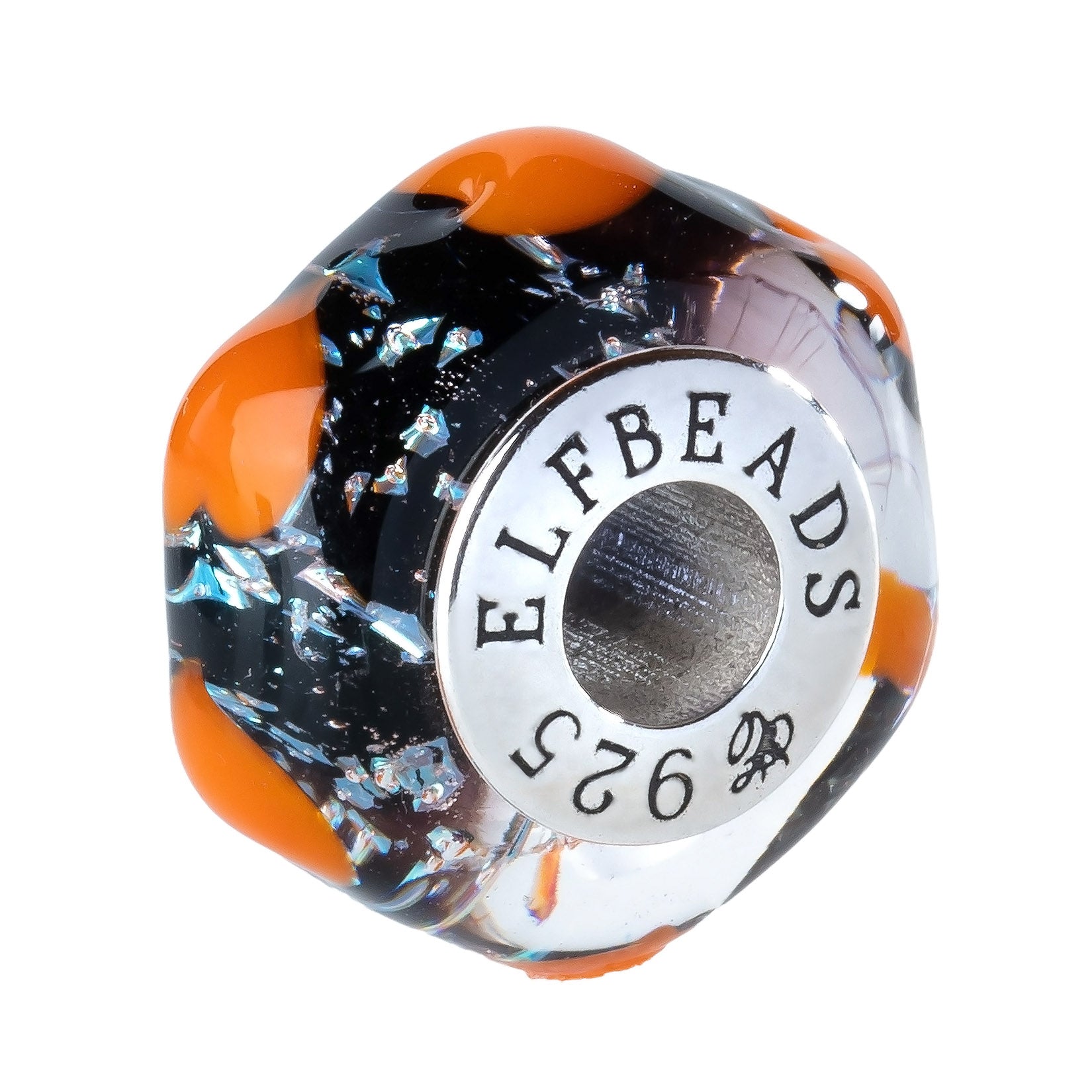 Elfbeads Midnight Pumpkin Hearts  glass Bead by The Alternative Bead. Your official Elfbeads Retailer from Germany
