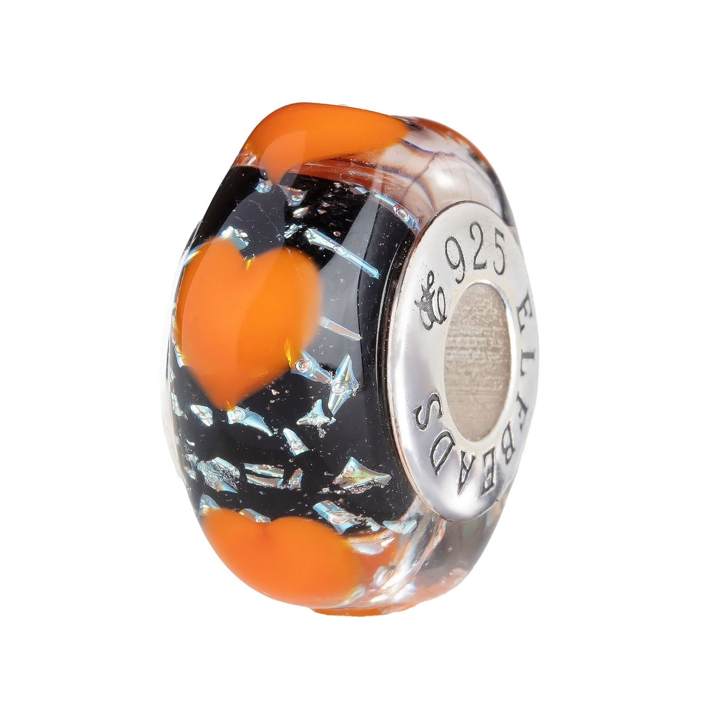 Elfbeads Midnight Pumpkin Hearts (G230808) glass Bead - The Alternative Bead official German Retailer. Buy 4 get 5 - free DHL Shipping for all orders above 150 ?