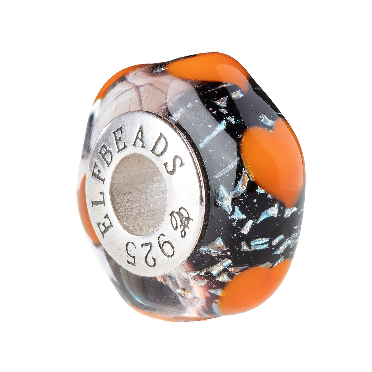 Elfbeads Midnight Pumpkin Hearts (G230808) glass Bead - The Alternative Bead official German Retailer. Buy 4 get 5 - free DHL Shipping for all orders above 150 ?