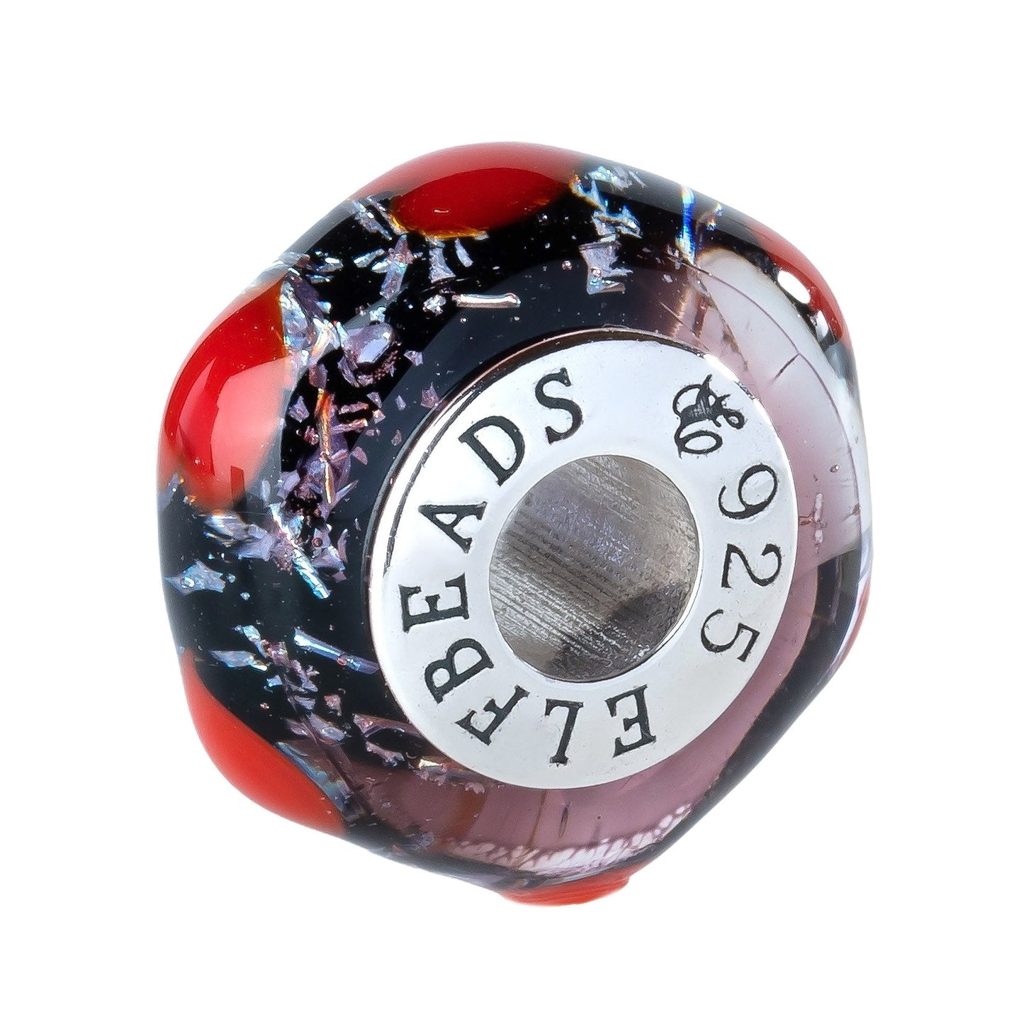 Elfbeads Midnight Red Hearts (G230803) glass Charm - The Alternative Bead official German Retailer. Buy 4 get 5 - free DHL Shipping for all orders above 150€