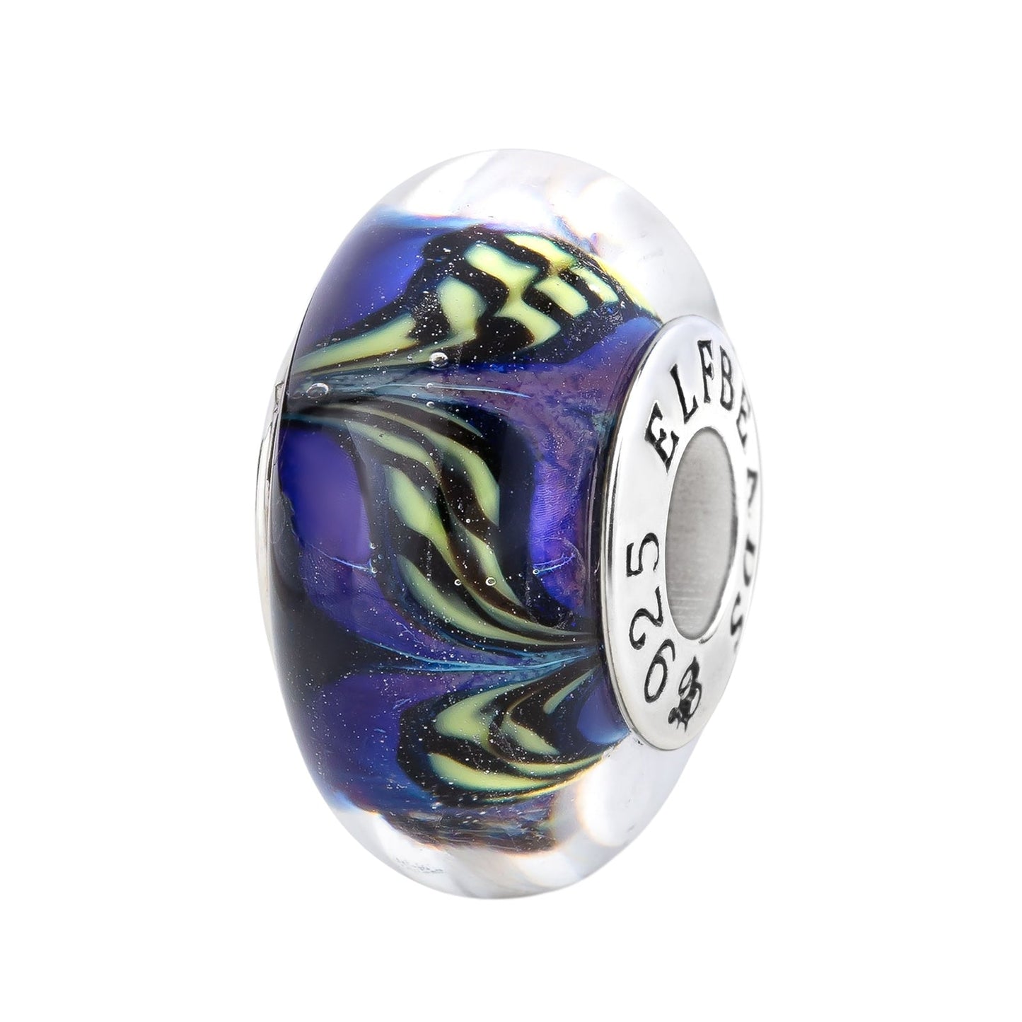 Elfbeads Midnight Royalty Ribbons glass Bead by The Alternative Bead. Your official Elfbeads Retailer from Germany