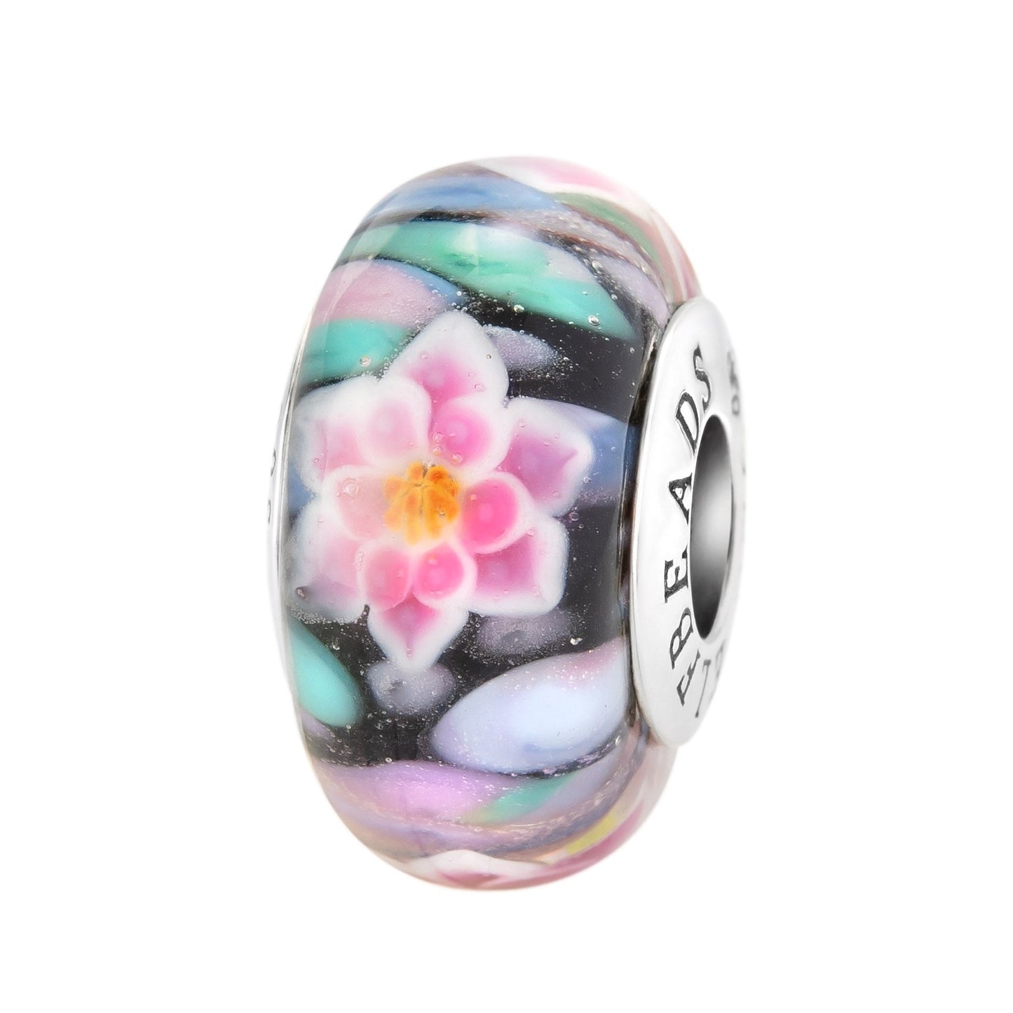 Elfbeads Midnight Frog's Kiss pink; green glass Bead by The Alternative Bead. Your official Elfbeads Retailer from Germany