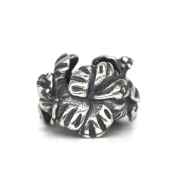 VIP-CHARMS Hibiscus Flower Stopper Charm (DSN20) silver sterling-silver Stopper by The Alternative Bead. Your Official VIP-CHARMS Retailer from Germany