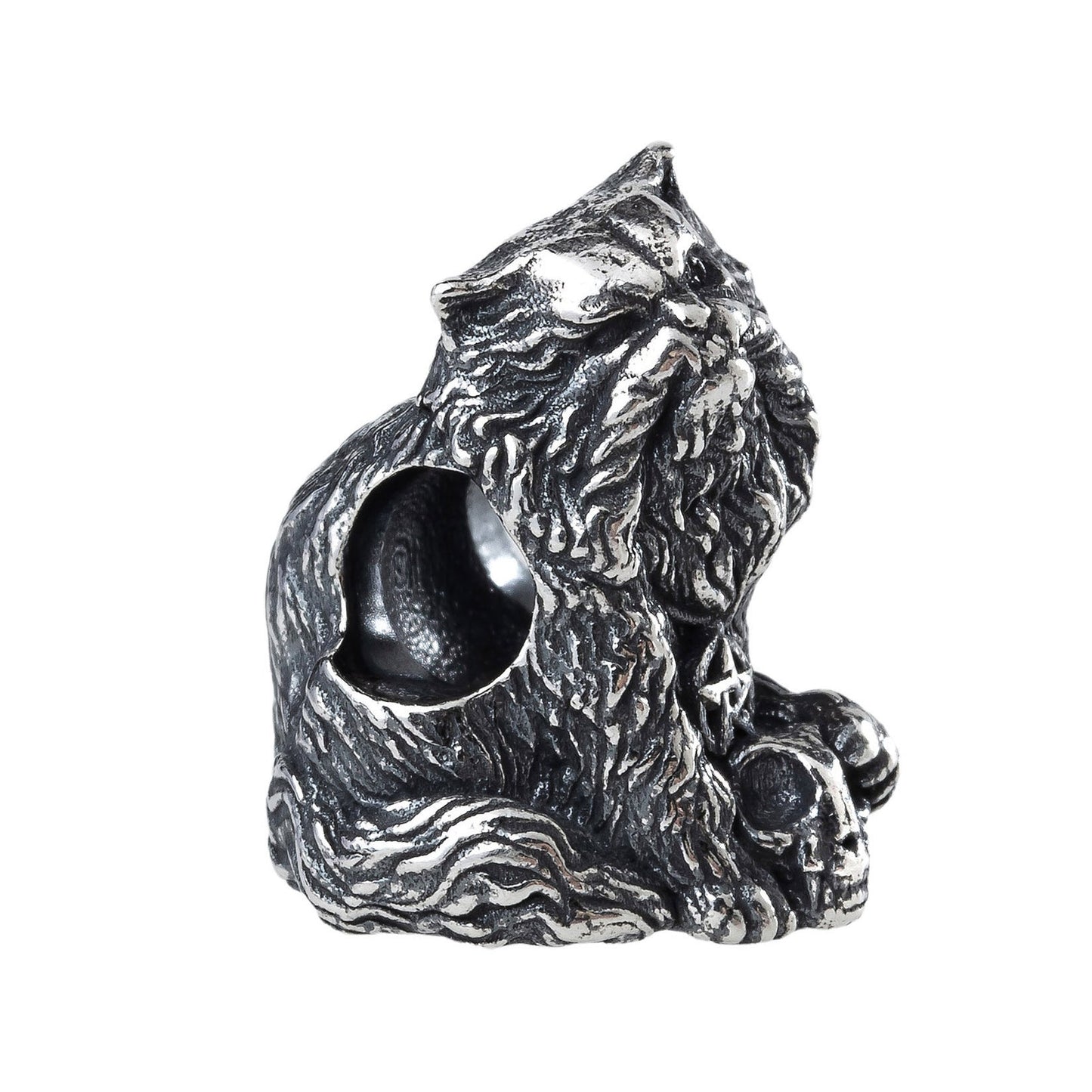 Elfbeads Monster Cat (S230928) silver sterling-silver Charm - The Alternative Bead official German Retailer. Buy 4 get 5 - free DHL Shipping for all orders above 150€