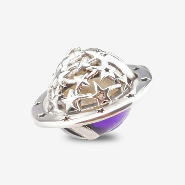 Praan Neon Saturn Charm silver sterling-silver Bead by The Alternative Bead. Your official Praan Retailer from Germany
