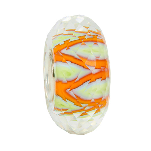 Ogerbeads Funky Flames Fragments orange; green glass Bead by The Alternative Bead. Your official Ogerbeads Retailer from Germany