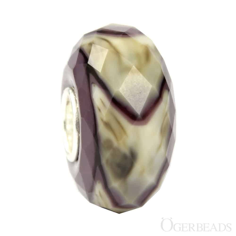 Ogerbeads Wood Flux Fragments purple; beige glass Bead by The Alternative Bead. Your official Ogerbeads Retailer from Germany