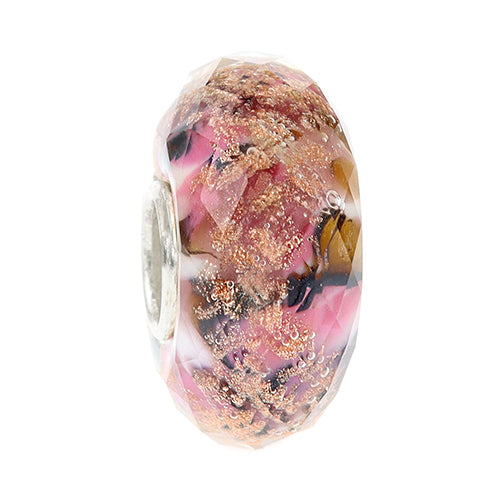 Ogerbeads Groovy Gold Fragments pink; gold glass Bead by The Alternative Bead. Your official Ogerbeads Retailer from Germany