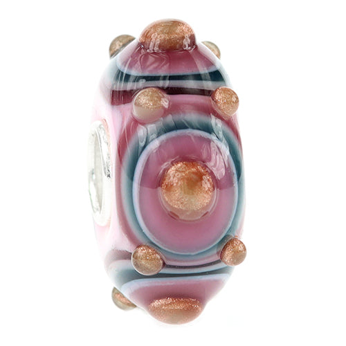 Ogerbeads Oriental Blush pink; blue glass Bead by The Alternative Bead. Your official Ogerbeads Retailer from Germany
