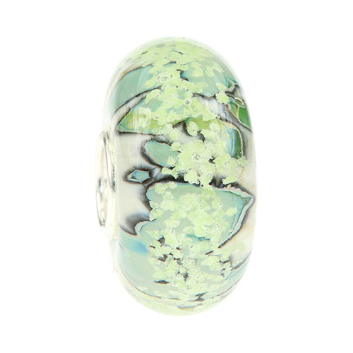 Ogerbeads Malaysian Mist Moonlight white; green glass Bead by The Alternative Bead. Your official Ogerbeads Retailer from Germany