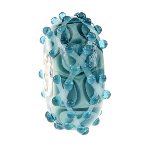 Ogerbeads Sacramento Imperial blue; white glass Bead by The Alternative Bead. Your official Ogerbeads Retailer from Germany