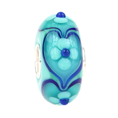 Ogerbeads Gummiebear Flower Hearts blue glass Bead by The Alternative Bead. Your official Ogerbeads Retailer from Germany