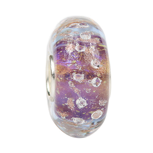 Ogerbeads Sugared Lilac Pixiedust Diamonds purple; gold glass Bead by The Alternative Bead. Your official Ogerbeads Retailer from Germany